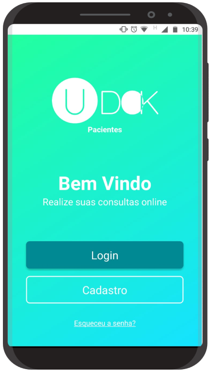Criar conta pelo botão 'Cadastro'